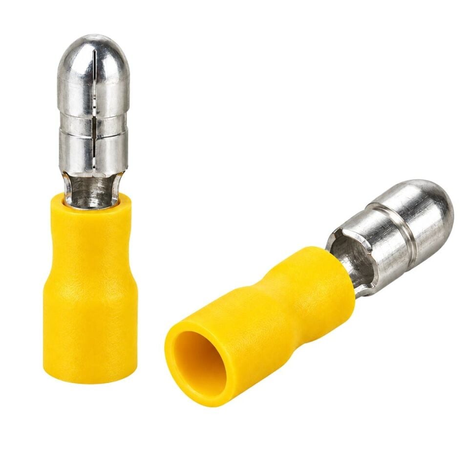 Powermaster PM-39082 4-6Mm2 Kesit 25X7x5mm Soket Sarı İzoleli Kablo Pabucu