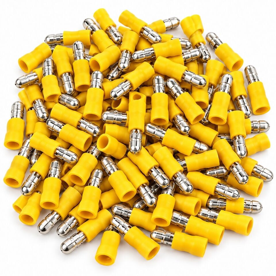 Powermaster PM-39082 4-6Mm2 Kesit 25X7x5mm Soket Sarı İzoleli Kablo Pabucu