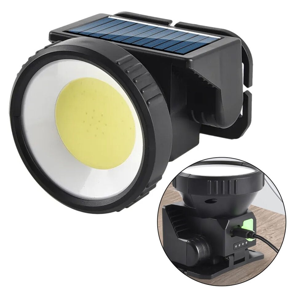 Powermaster WH-8868B Cob Led Solar Şarjlı Kafa Lambası