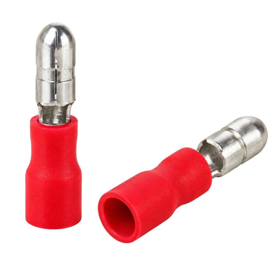 Powermaster PM-39072 0,5-1,5Mm2 Kesit 21X4x4mm Soket Kırmızı İzoleli Kablo Pabucu