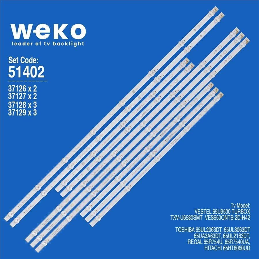 Wkset-6402 37126X2 37127X2 37128X3 37129X3 Jl.D65081330-078Es-M_V01 A/B/C/D 10 Adet Led Bar