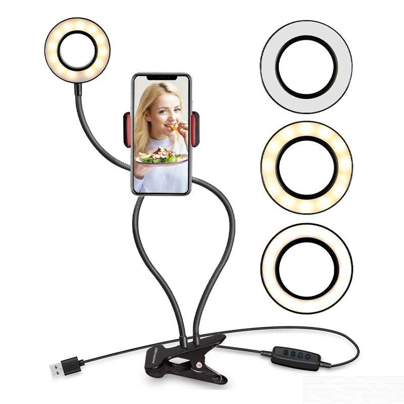 Powermaster 2 in 1 Selfie Işıklı Akrobatik Telefon Tutacağı