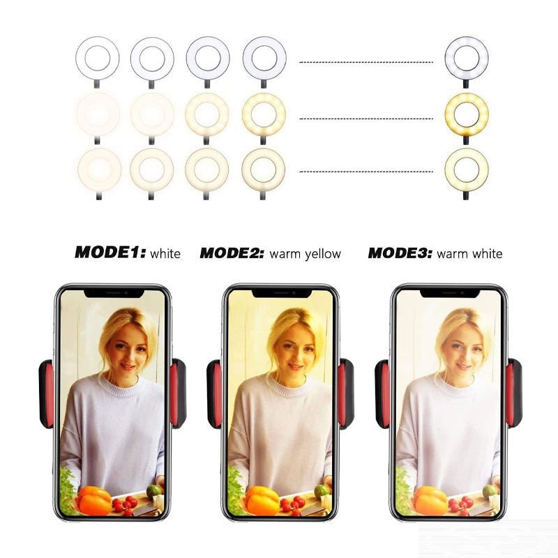 Powermaster 2 in 1 Selfie Işıklı Akrobatik Telefon Tutacağı