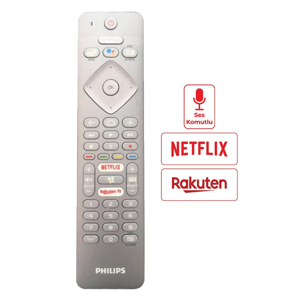 Philips Rakuten Tv - Netflix Tuşlu Lcd Led Tv Kumanda