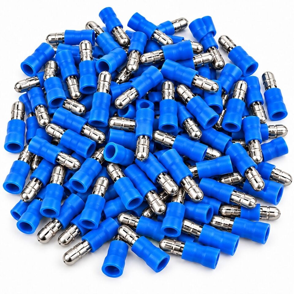 Powermaster PM-39062 1,5-2,5Mm2 Kesit 21,5X4x5,5Mm Soket Mavi İzoleli Kablo Pabucu