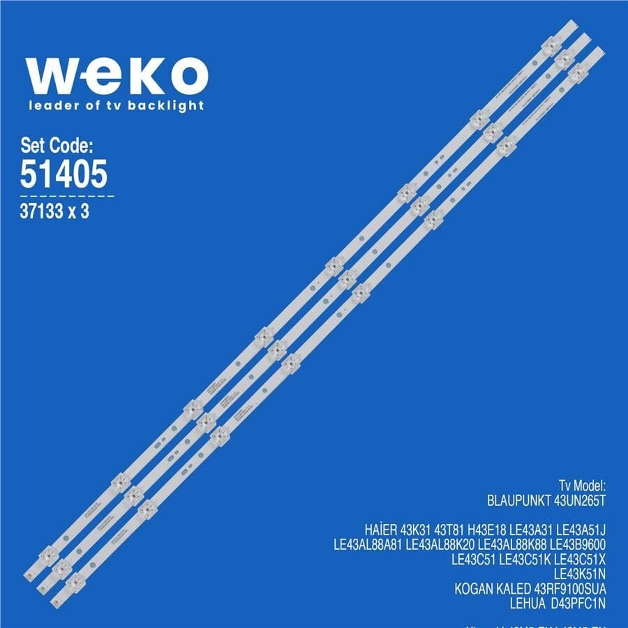 Wkset-6405 37133X3 06-43F9-Smc3030-0D22-3X8-W12-190826-B 3 Adet Led Bar