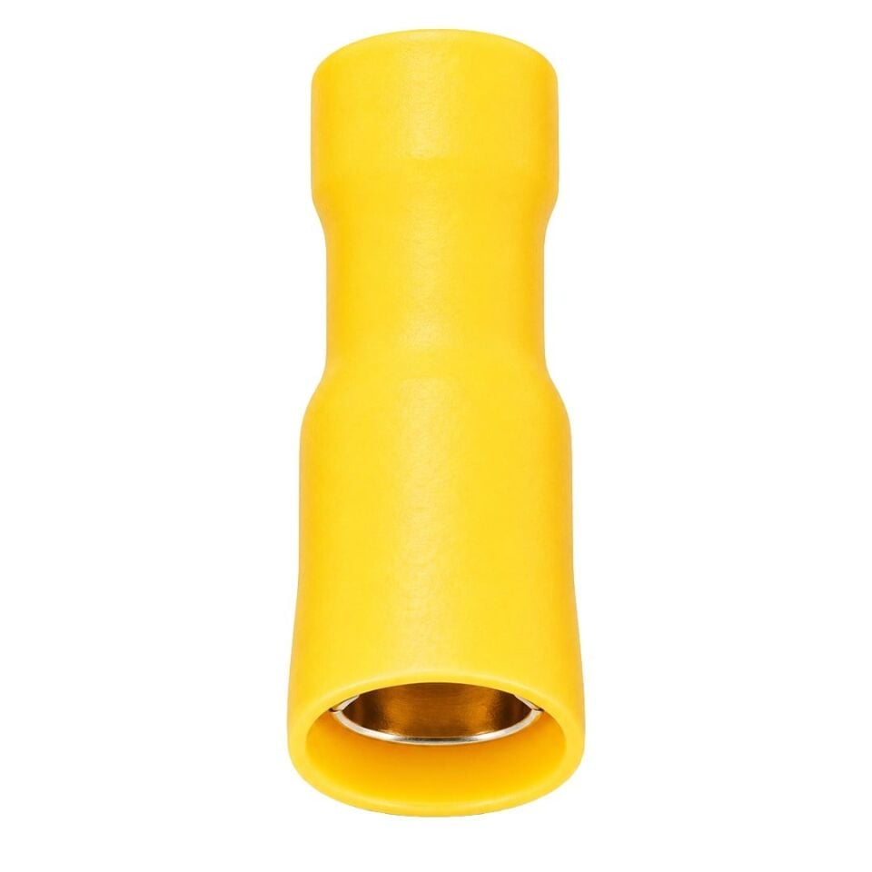 Powermaster PM-39074 4-6Mm2 Kesit 25X8x7mm Soket Sarı İzoleli Kablo Pabucu