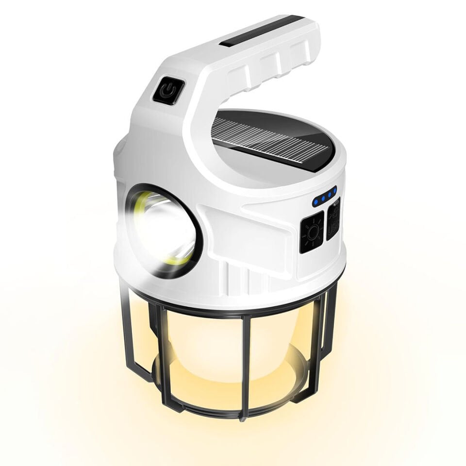 PowerMaster KL-537A Solar 6 Fonksiyonlu El Feneri Işıldak