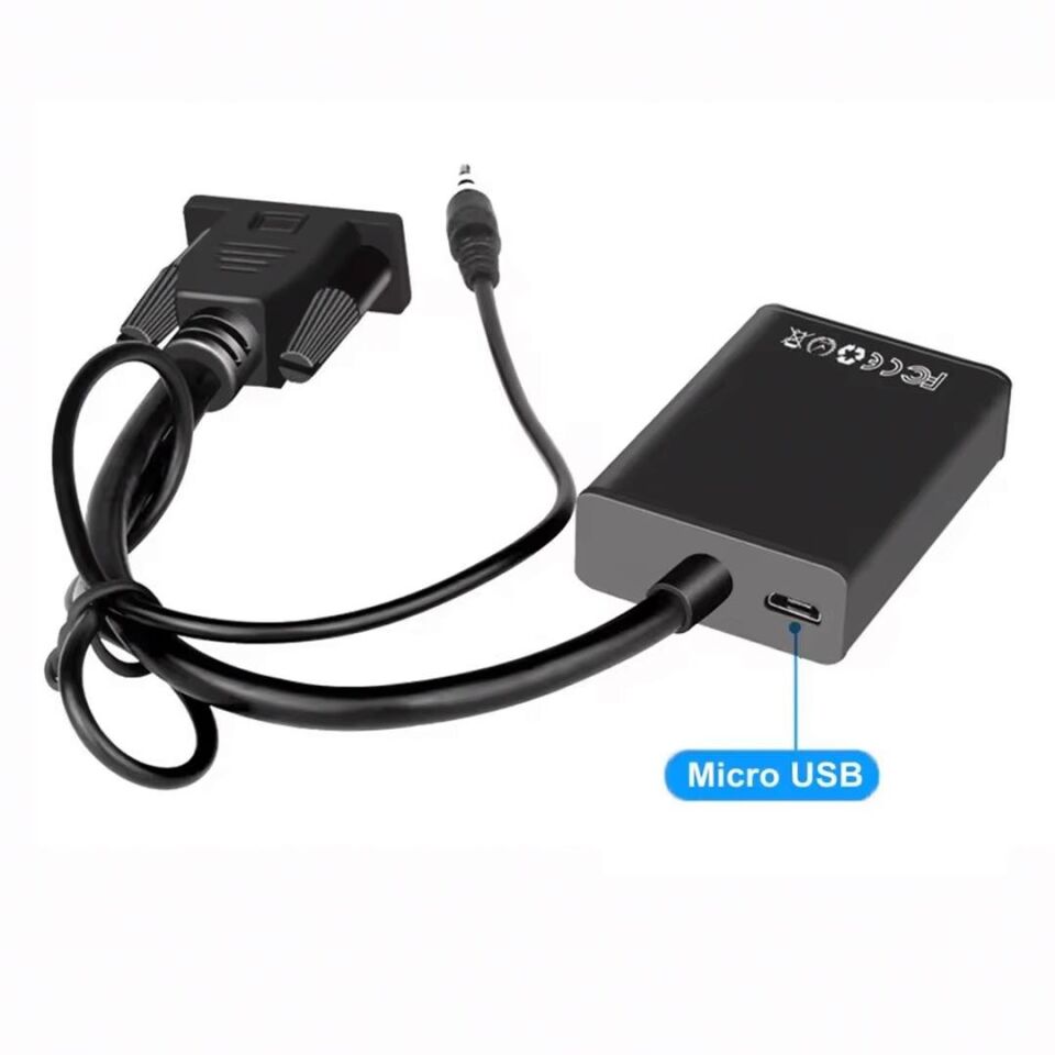 X-Level XCC7804 Ses Girişli VGA TO HDMI Dönüştürücü