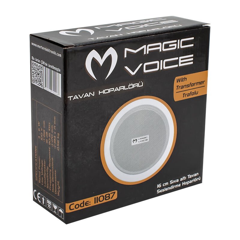 MagicVoice 16 Cm 10 Watt Sıva Altı Beyaz Alçıpan Hoparlör