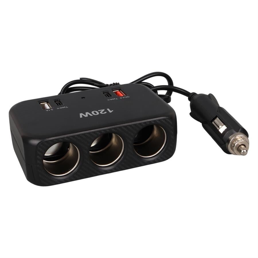 Olesson 1656 12-24V 120 Watt 3'Lü Araç Çakmak Çoklayıcı