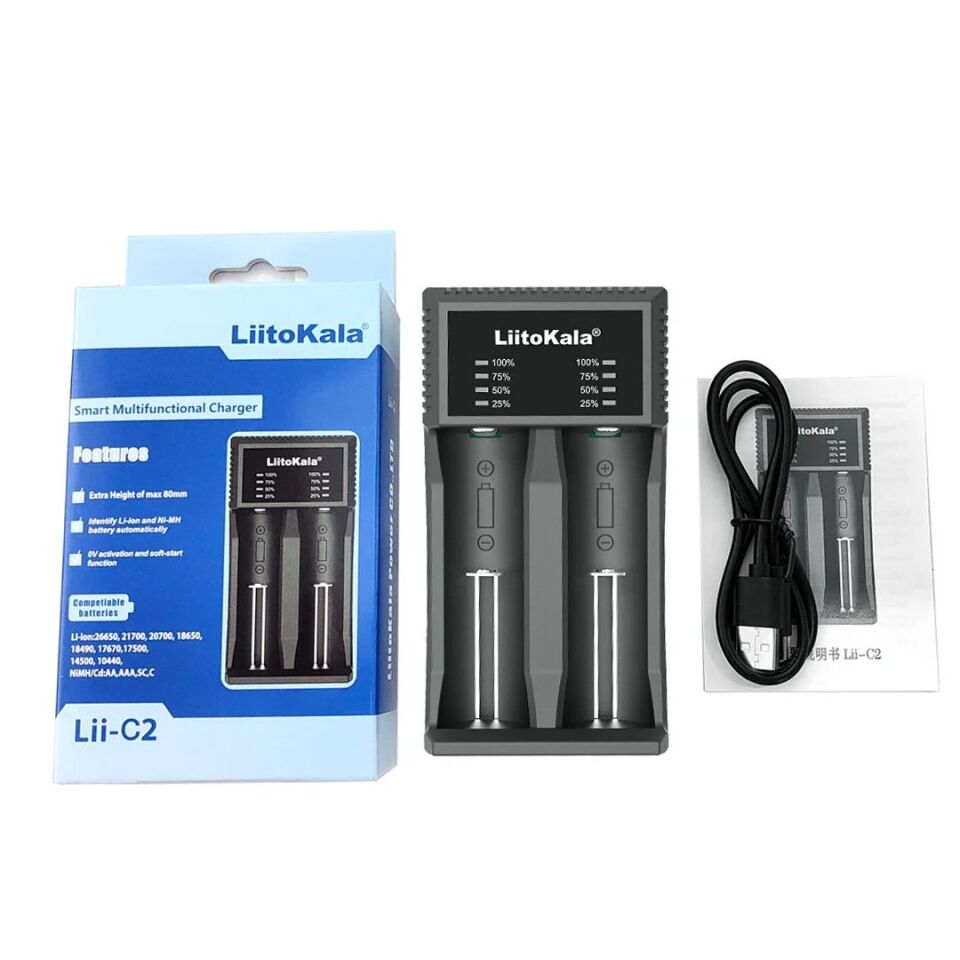 Liitokala LII-C2 Universal Akıllı 2'li Pil Şarj Cihazı