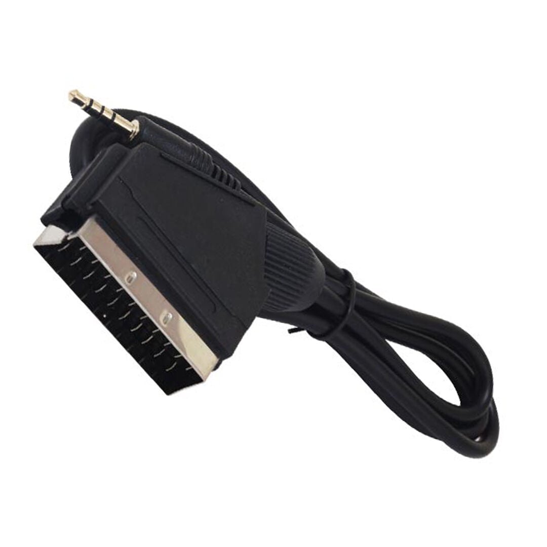Uydu Alıcısı AV Kablo 3.5 Mm Stereo Erkek-Scart Kablo 1.2 Metre Uzun Jack