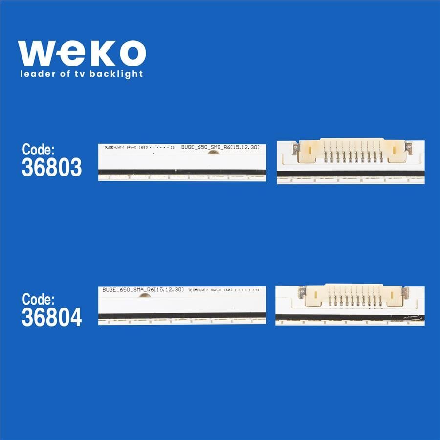 Wkset-5997 36803X2 36804X2 Vh80m-650Sma/B 4 Adet Led Bar (52Led)