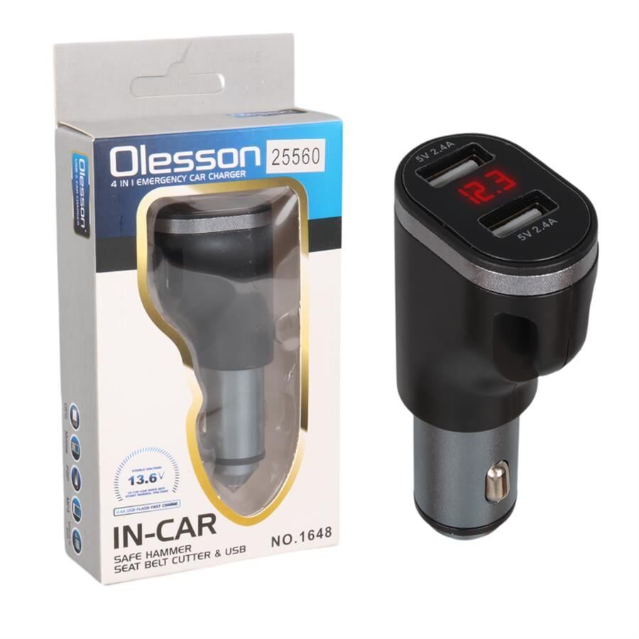 Olesson 1648 12-24V 5V-2.4A Araç Çakmaklık Şarj Aleti
