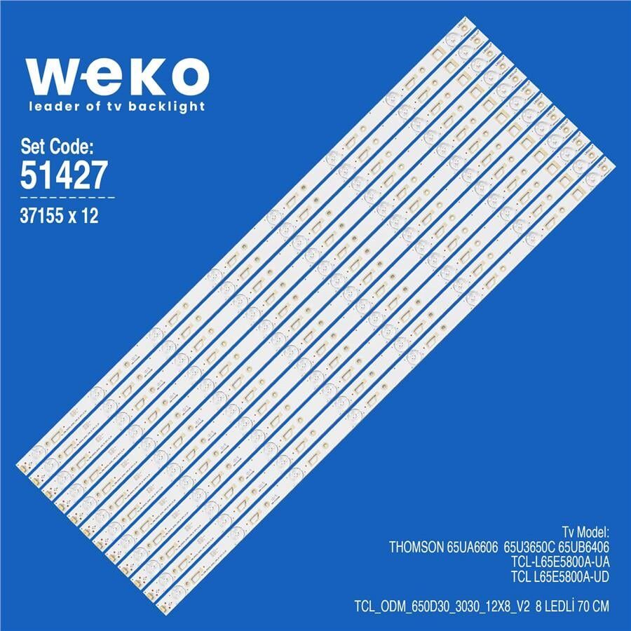 Wkset-6427 37155X12 Tcl_Odm_650D30_3030_12X8_V2  12 Led Bar