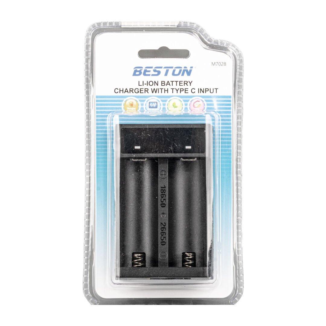Beston M7028 18650 Type-C Çıkışlı Hızlı Pil Şarj Cihazı