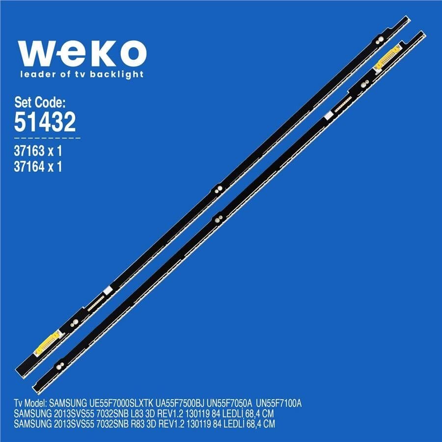 Wkset-6432 37163X1 37164X1 Samsung 2013Svs55 7032Snb L83 R83  2 Adet Led Bar (84Led)