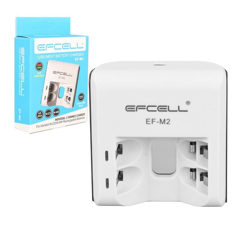 Efcell M2 AA/AAA Kalem Ve İnce Kalem 2'li Pil Şarj Cihazı