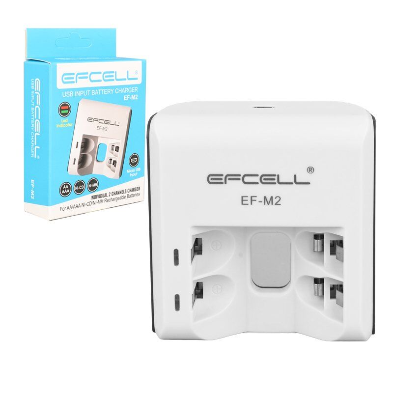 Efcell M2 AA/AAA Kalem Ve İnce Kalem 2'li Pil Şarj Cihazı