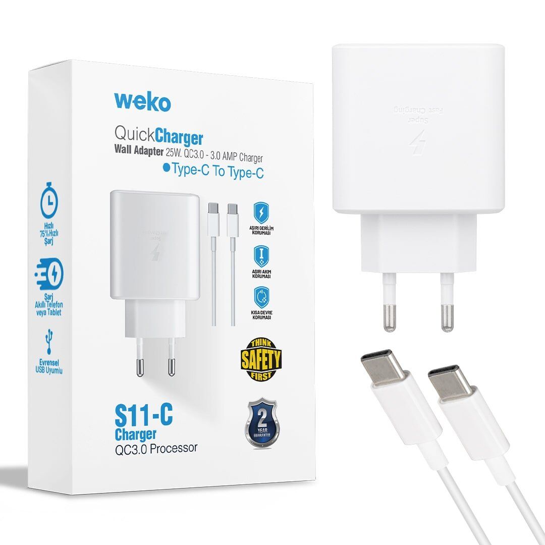 Weko WK-21440 S11-C 25 Watt Telefon Şarj Başlık Adaptörü