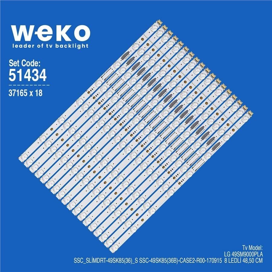 Wkset-6434 37165X18 Ssc_Slimdrt_49Sk85(36)_S 18 Adet Led Bar