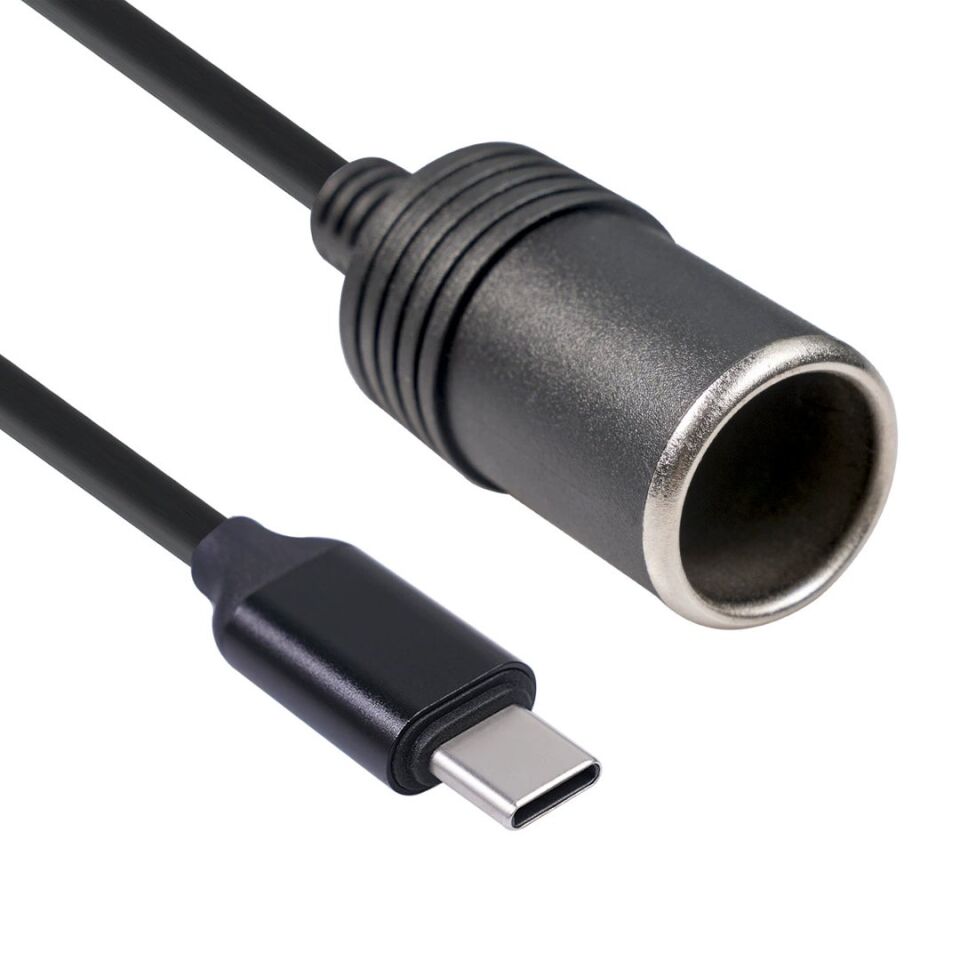 PowerMaster Type-C 5 Volt To 12 Volt Çakmak Fiş Çevirici