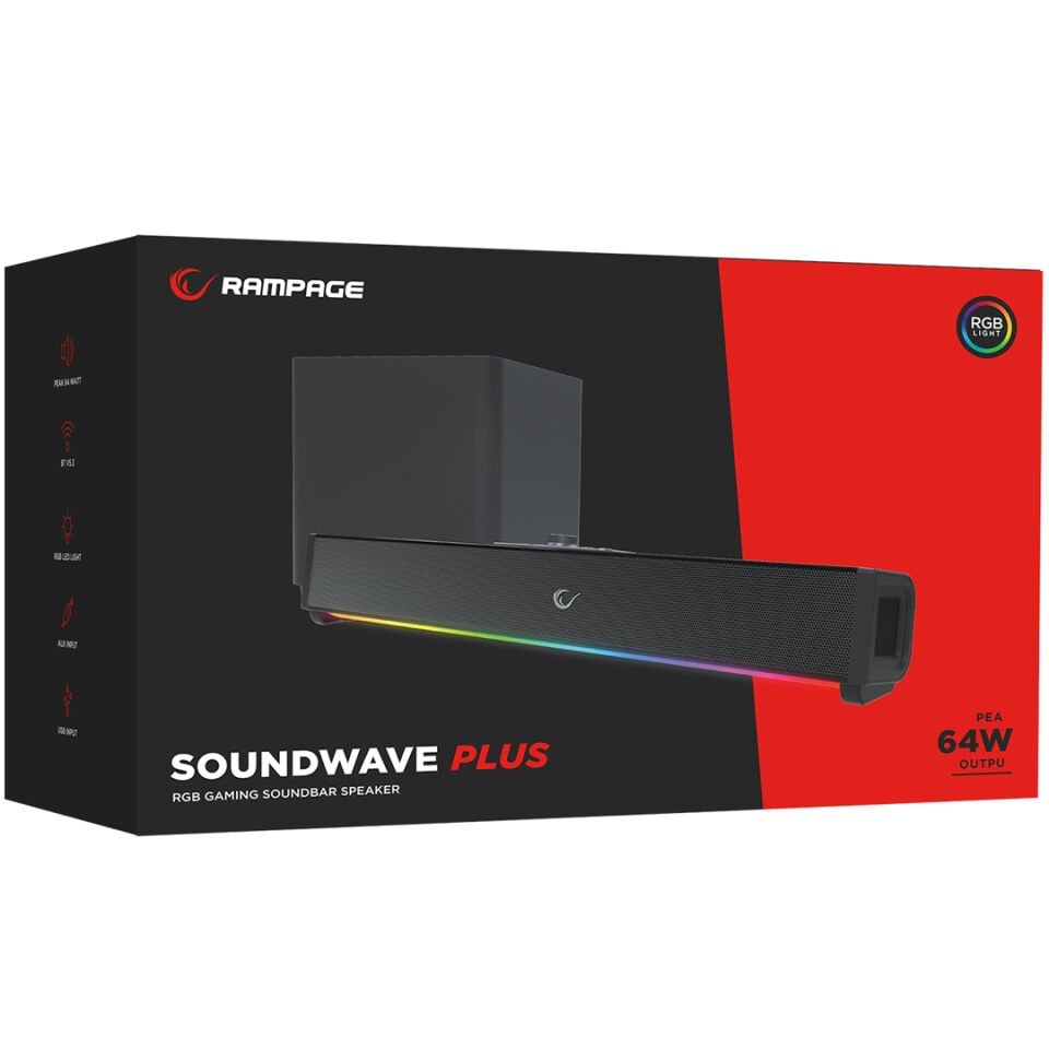 Rampage RM-1 BT+USB+AUX+TF Kartlı Gaming Soundbar