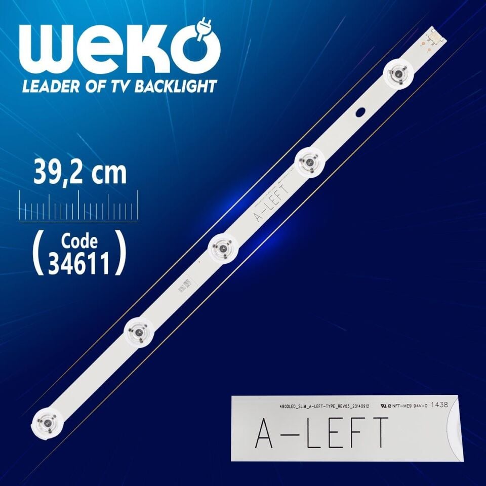 480DLED_Slim_A-LEFT-TYPE_REV03 - 39.2 CM 5 LEDLİ (WK-659) Tv Led Bar
