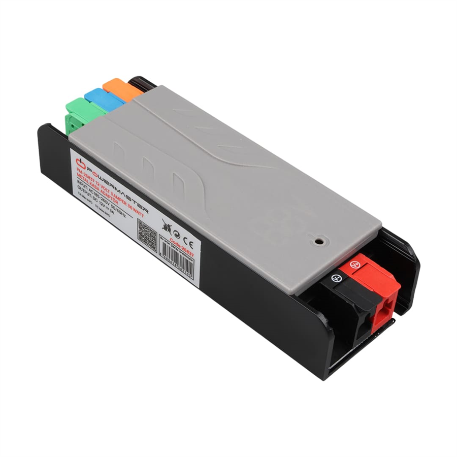 Powermaster PM-26837 12 Volt 3 Amper 36 Watt Slim Metal Kasa Adaptör