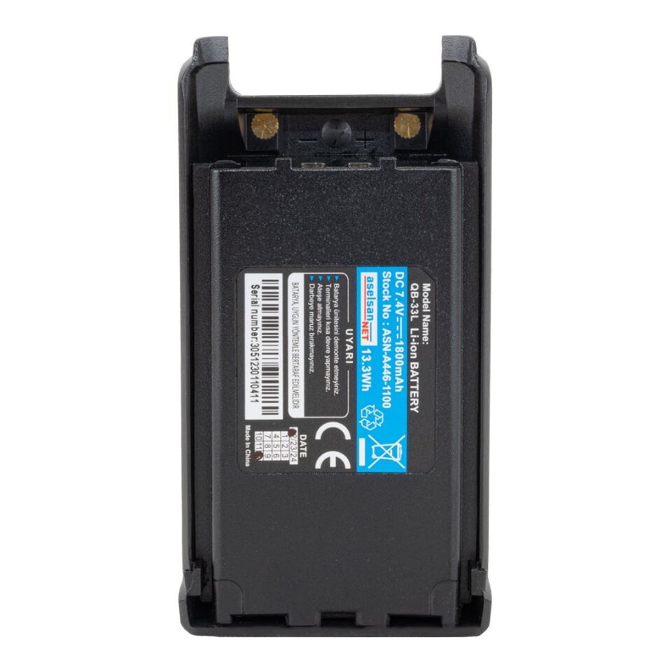 Aselsan ASN446-1100 QB-33L DC 7.4V 1800mah Li-ion Batarya