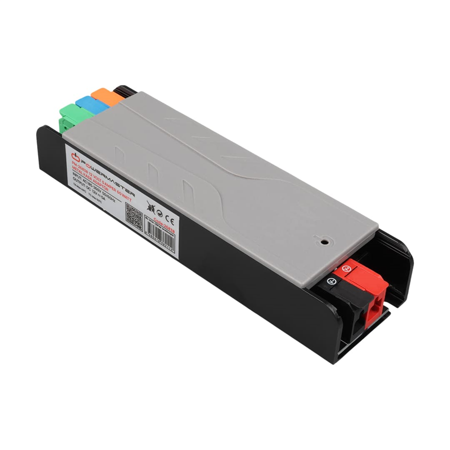 Powermaster PM-26838 12 Volt 5 Amper 60 Watt Slim Metal Kasa Adaptör