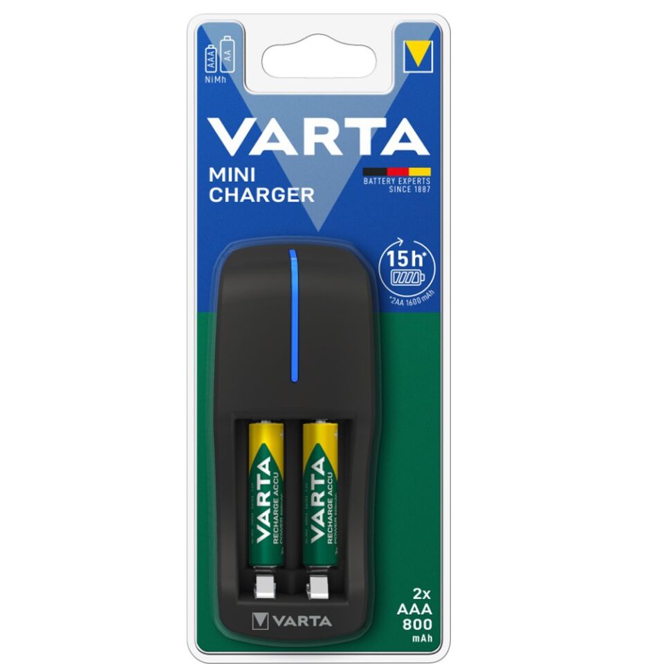 Varta Mini 57646 Pil Şarj Cihazı + 2 Adet 800 mAh AAA Şarj Edilebilir Pil