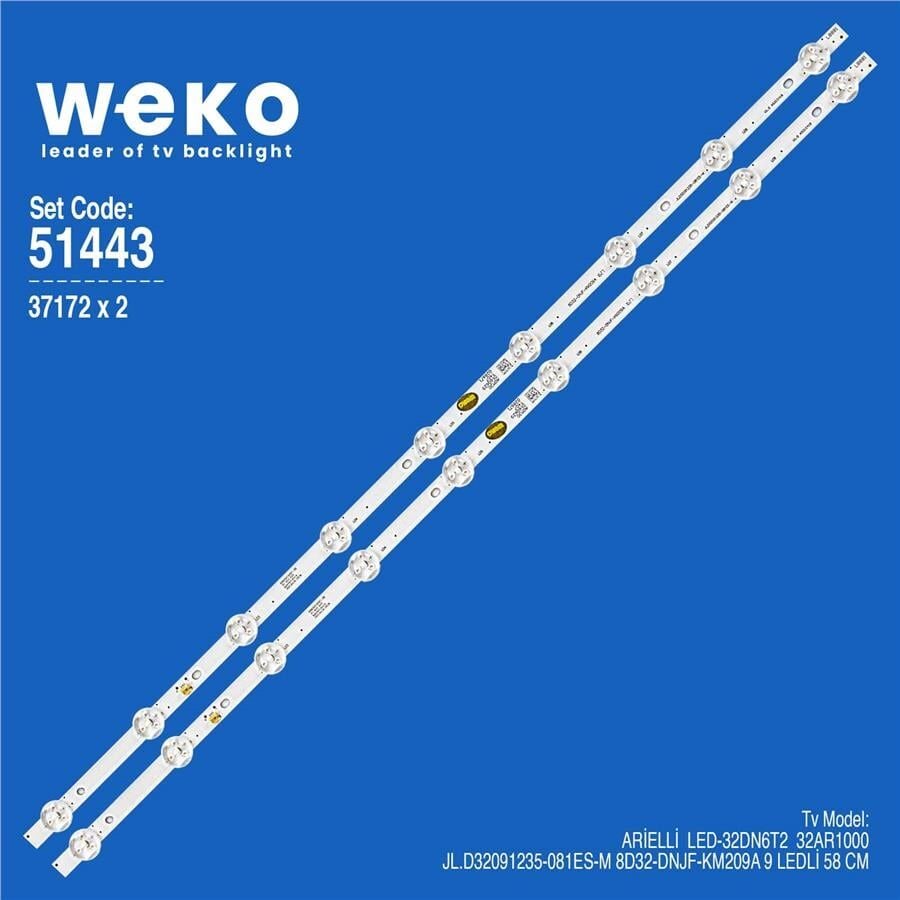 Wkset-6443 37172X2 Jl.D32091235-081Es-M 8D32-Dnjf-Km209a  2 Adet Led Bar