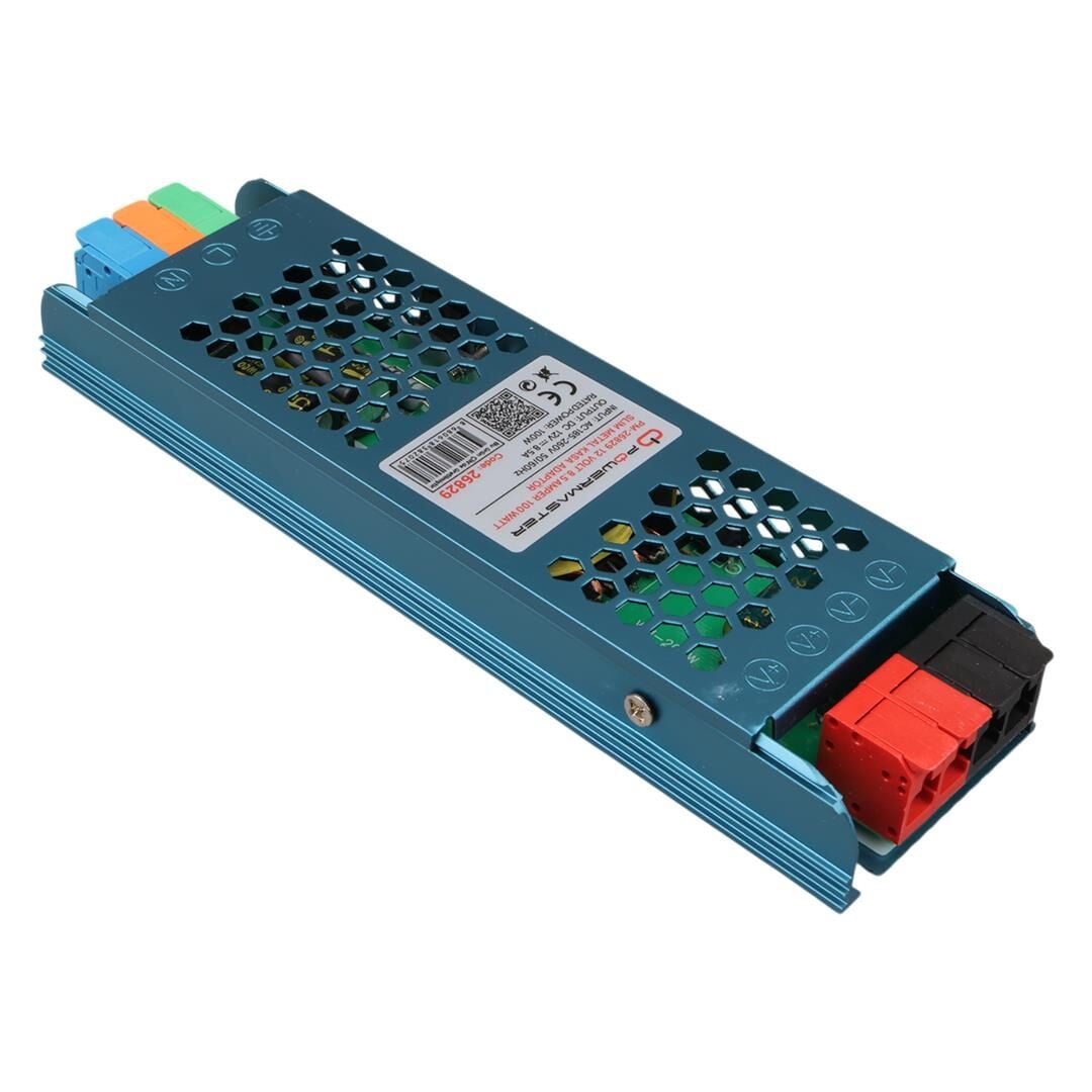 Powermaster PM-26829 12 Volt 8.5 Amper 100 Watt Slim Metal Kasa Adaptör