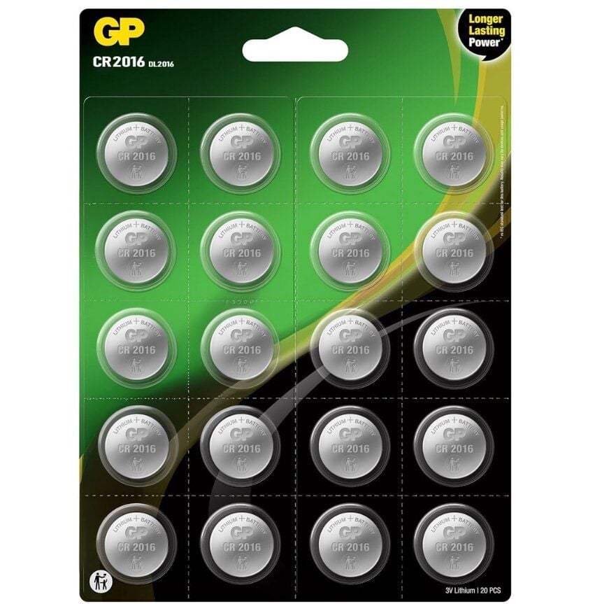 GP CR2016 DL2016 3 Volt Lityum Para Pil (20'li Paket)