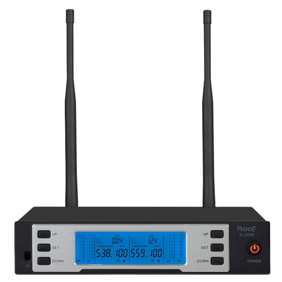 Roof R-2200 UHF 2 Yaka Kablosuz Telsiz Mikrofon Seti