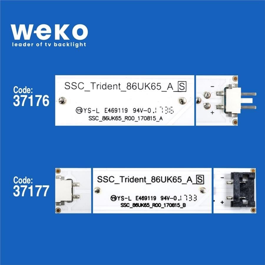 Wkset-6454 37182X6 37183X6  Ssc_Trident_86Uk65_A/B_S  12 Adet Led Bar