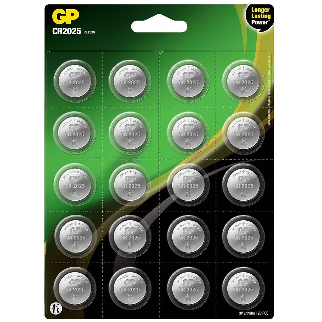 GP CR2025 DL2025 3 Volt Lityum Para Pil (20'li Paket)