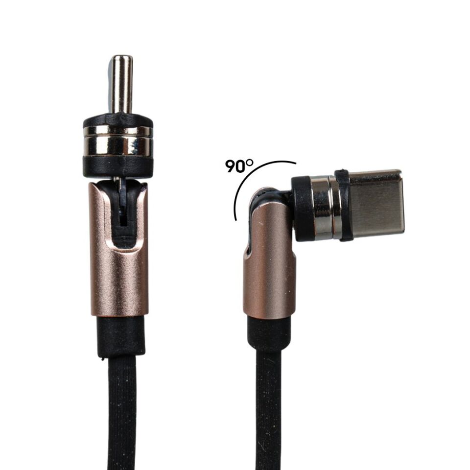 PowerMaster PM-25906 3 in 1 Siyah Taşınabilir Şarj Kablosu