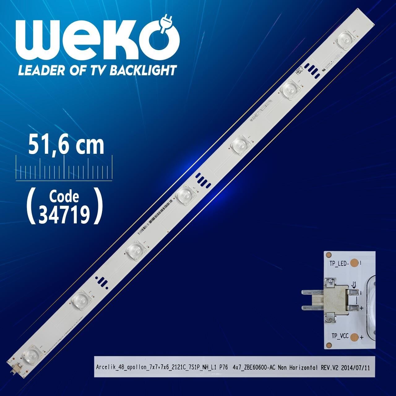 ARCELİK_48_APOLLON_7X7+7X6_2121C_7S1P_NH_L1 P76 4X7 ZBE60600-AC NON HORİZONTAL REV.V3 - WK-13 Led Tv Bar