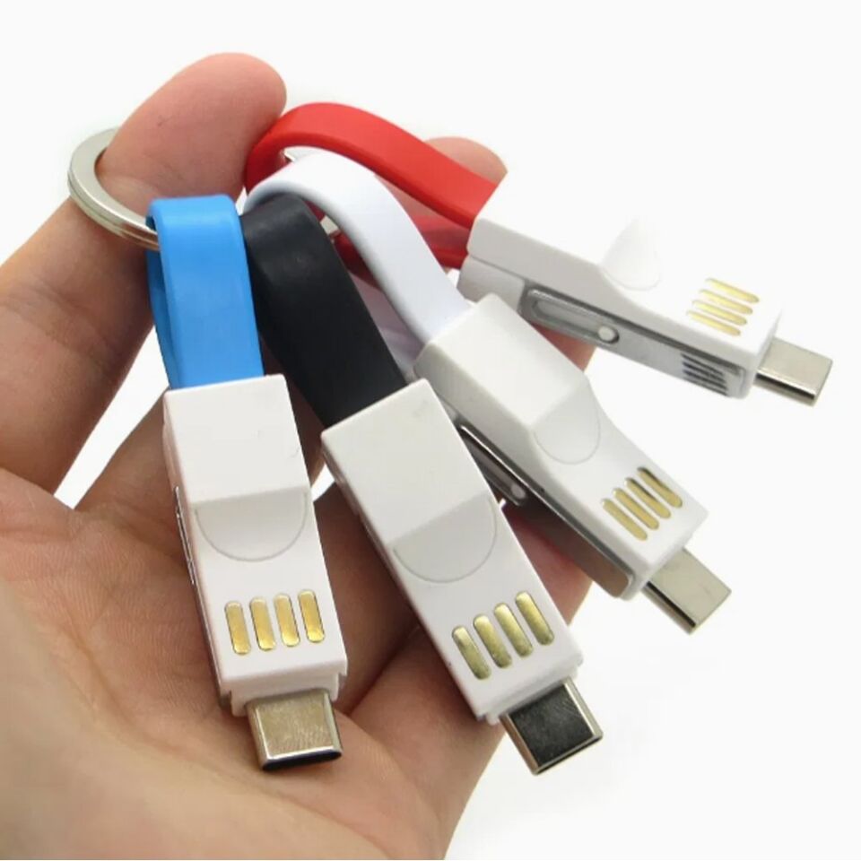 Powermaster Type C / Lightning Anahtarlık USB Şarj Kablosu