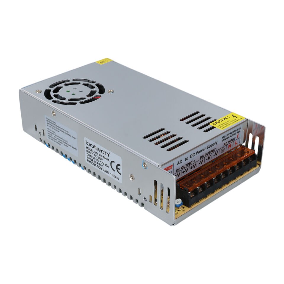 Botech BS-1140A 12 Volt 40 Amper 480 Watt Metal Kasa Adaptör