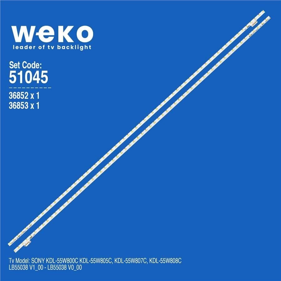 Wkset-6045 36852X1 36853X1 Lb55038 V0_00 / Lb55038 V1_00 2 Adet Led Bar (63Led)