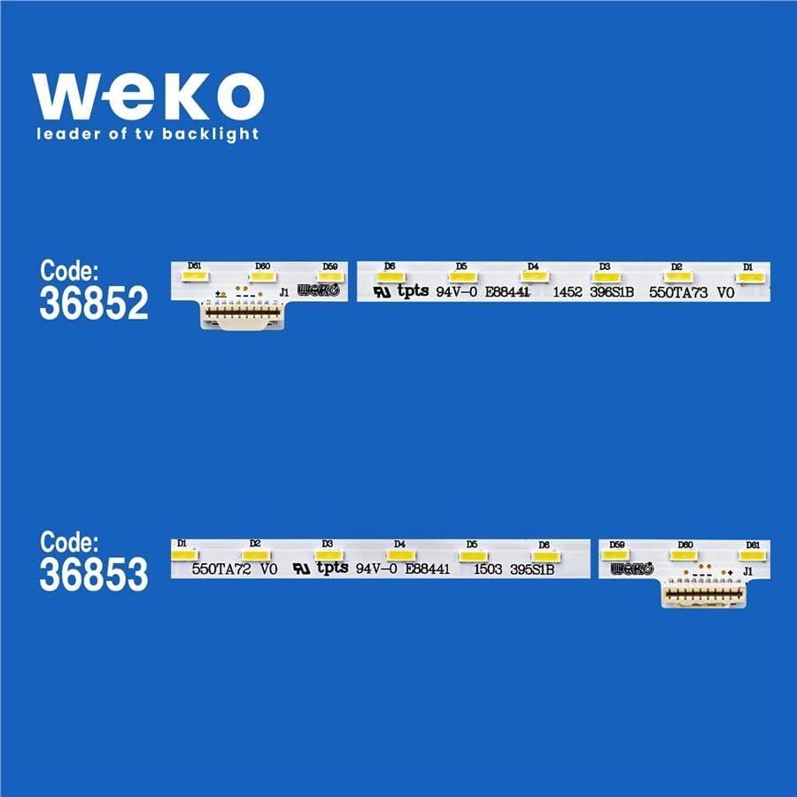 Wkset-6045 36852X1 36853X1 Lb55038 V0_00 / Lb55038 V1_00 2 Adet Led Bar (63Led)