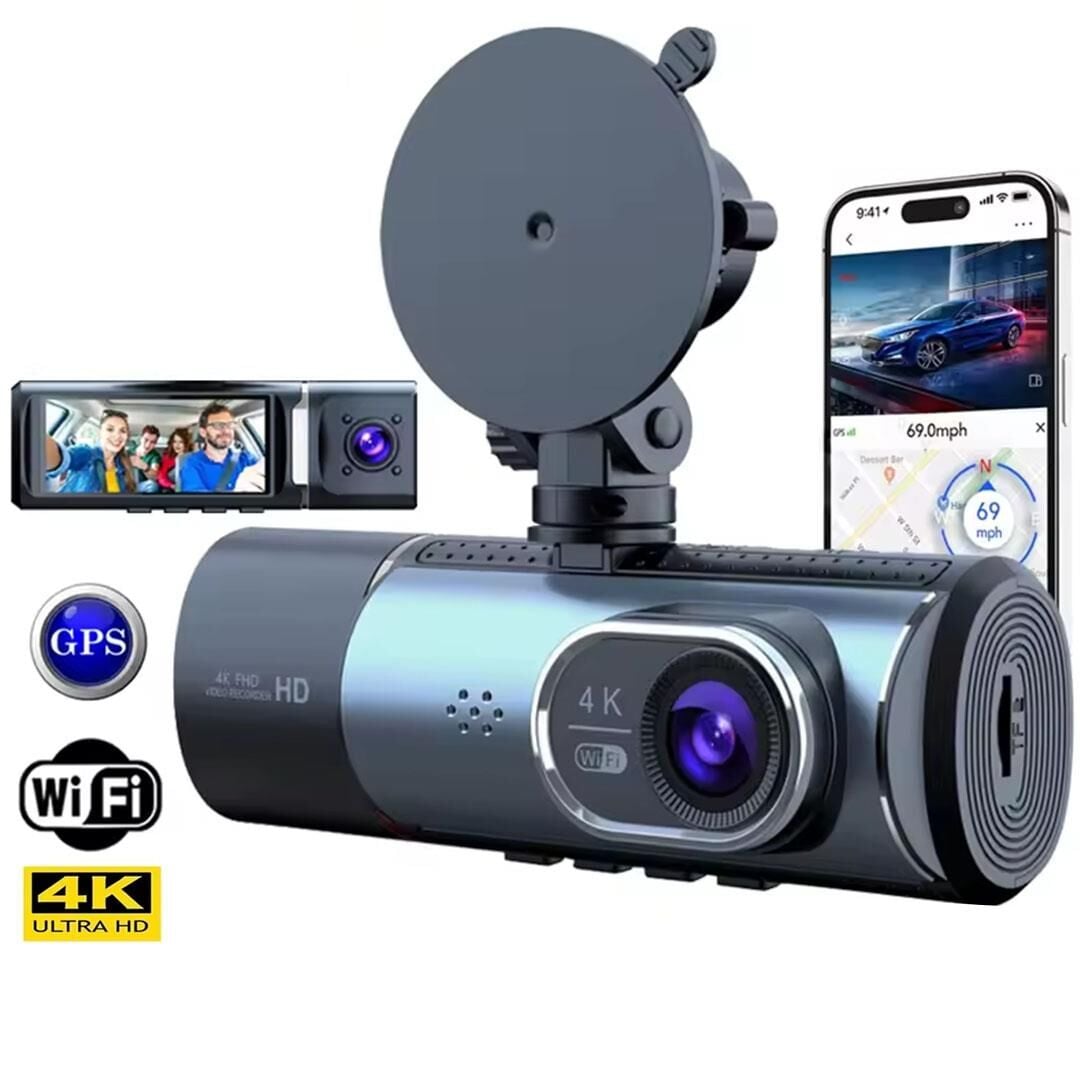 Powermaster PM-27086 3.16'' Tft Ekran Çift Kameralı Gps Modüllü Hd Araç Kamerası