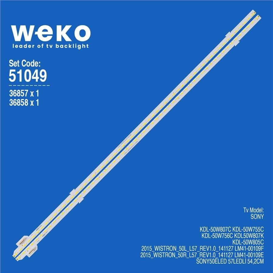 Wkset-6049 36857X1 36858X1 2015_Wıstron_50L/R_L57_Rev1.0_141127 2 Adet Led Bar (57Led)
