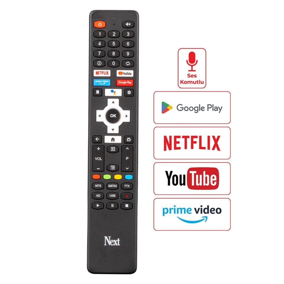 Next Vivax Conti Android Ses Komutlu Lcd Led Tv Kumandası