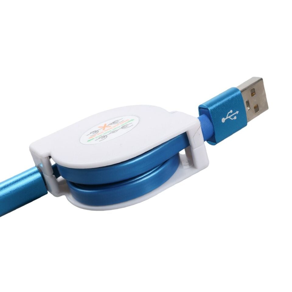 PowerMaster PM-26347 Mavi 3'ü 1 Arada Usb Şarj Kablosu