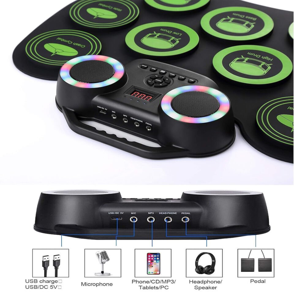 Magicvoice G600R 9 Ped Elektronik Roll Up Davul Kiti